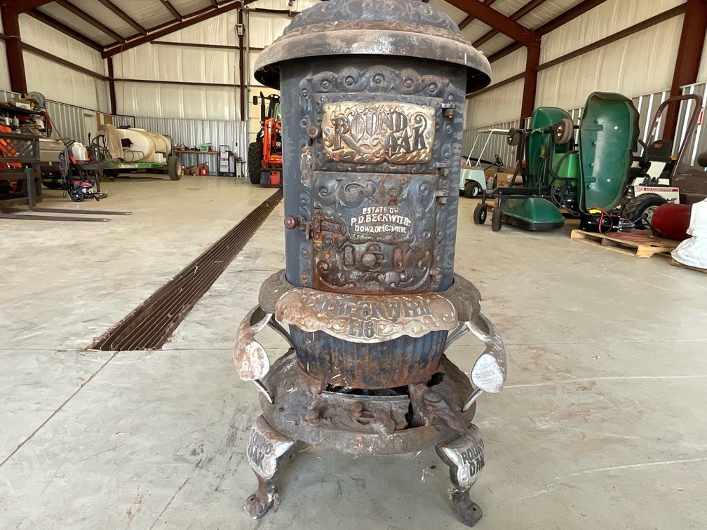 Antique Round Oak Stove