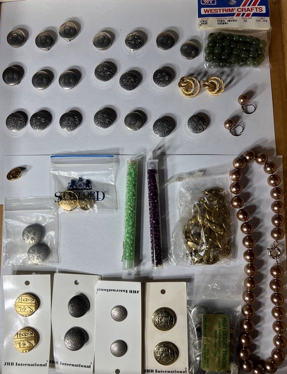 Decorative Buttons, Beads, and Jewelry-Making Supplies