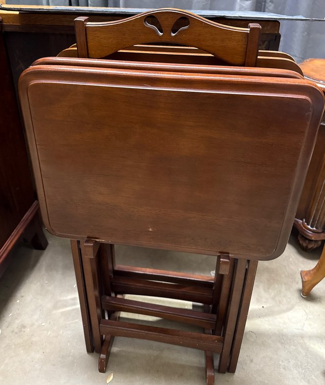 Wooden TV Trays with Stand