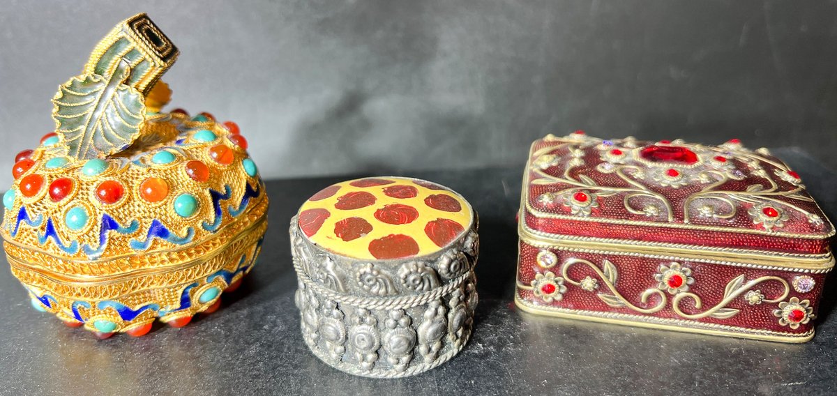 Three Decorative Boxes with Varied Craftsmanship and Designs