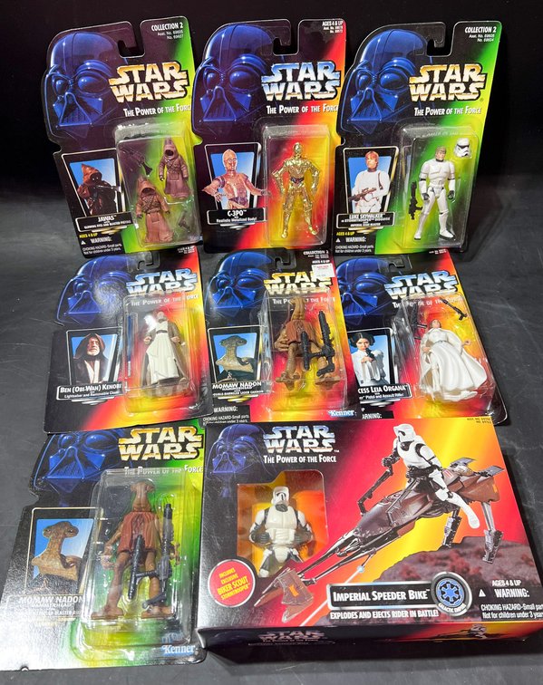 Star Wars Power of the Force Action Figures and Vehicle Package, Kenner 1995