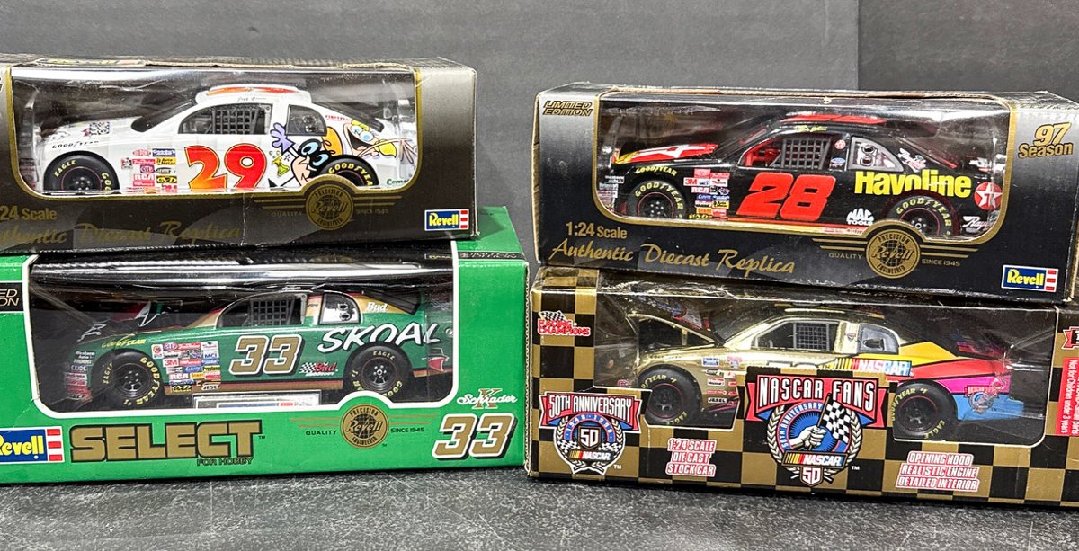 4 Revell 1:24 Scale NASCAR Die-Cast Replica Cars