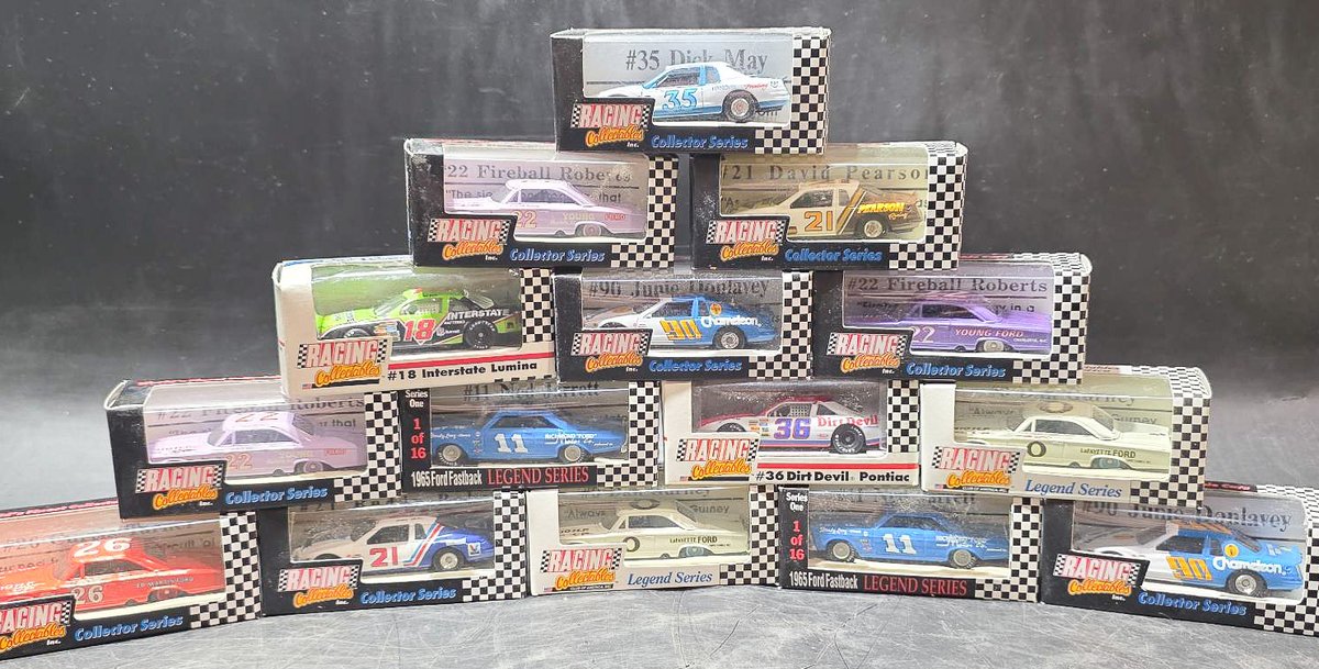 15 Racing Champions Collector Series Diecast Cars in Original Boxes