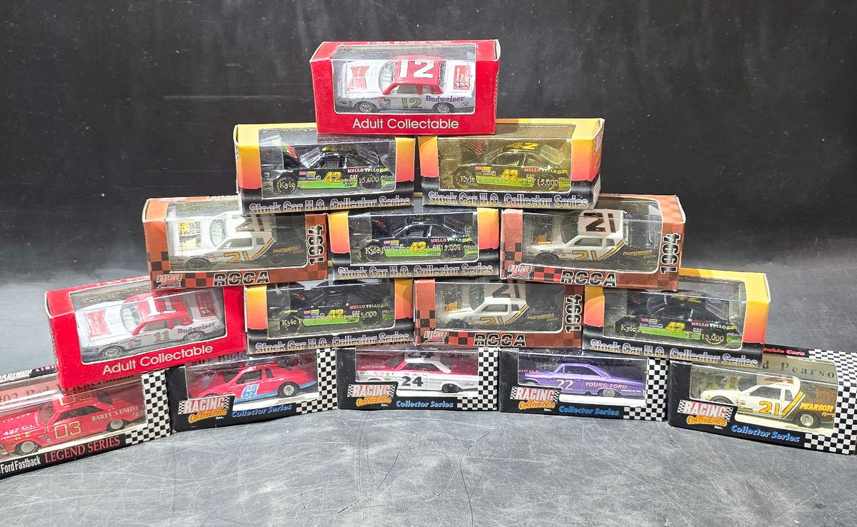 15 Racing Champions Die-Cast Cars in Original Packaging