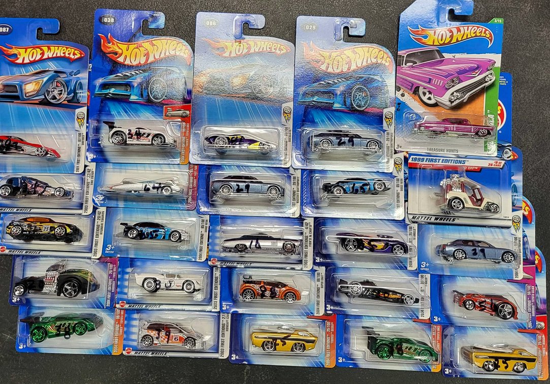 24 1st Editions Hot Wheels Cars plus 1 Treasure Hunt in Original Packaging