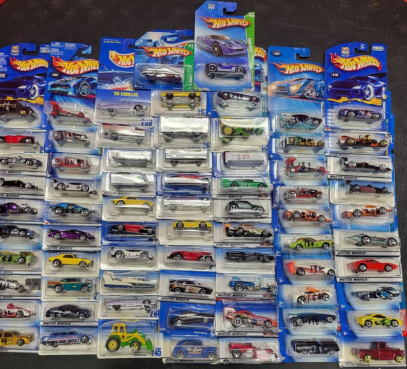 70 Hot Wheels Collectible Cars Plus 2 Treasure Hunt series Sealed in Original Packaging