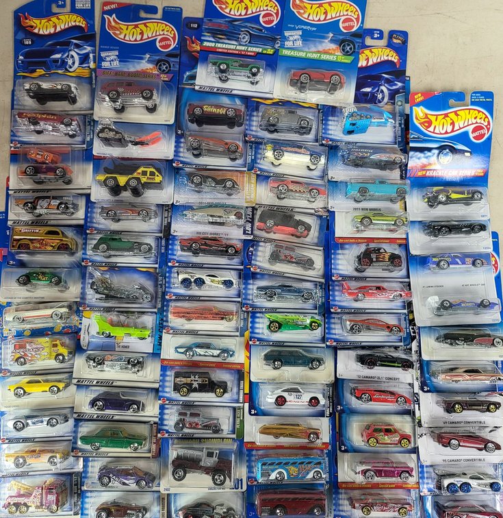 70 Hot Wheels Cars Plus 2 Treasure Hunt Series Cars