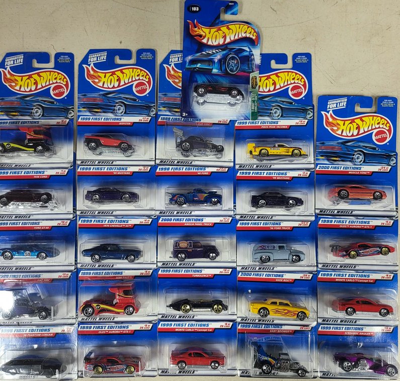24 First Edition Hot Wheels Plus 1 Treasure Hunt in Original Packaging