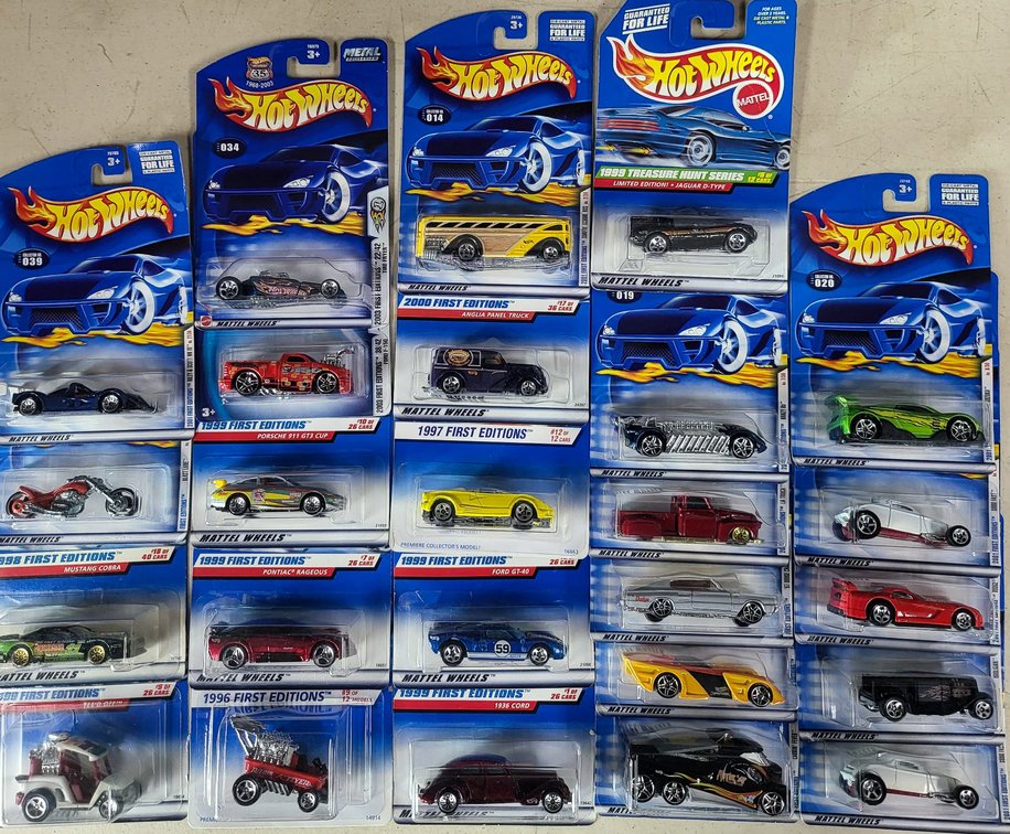 24 1st Edition Hot Wheels Plus 2 Treasure Hunt Series (1996-1999)