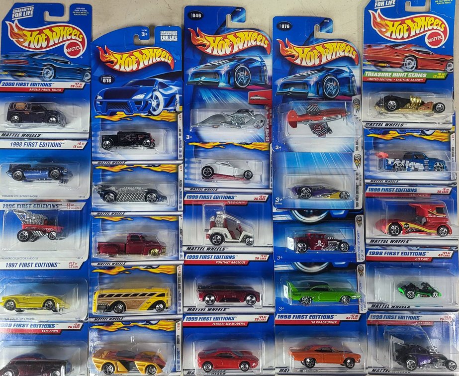 24 1st Edition Hot Wheels Cars Plus 1 Treasure Hunt Series