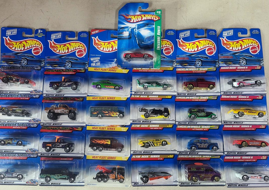 24 Hot Wheels Series Plus 1 Treasure Hunt Series Cars in Original Packaging