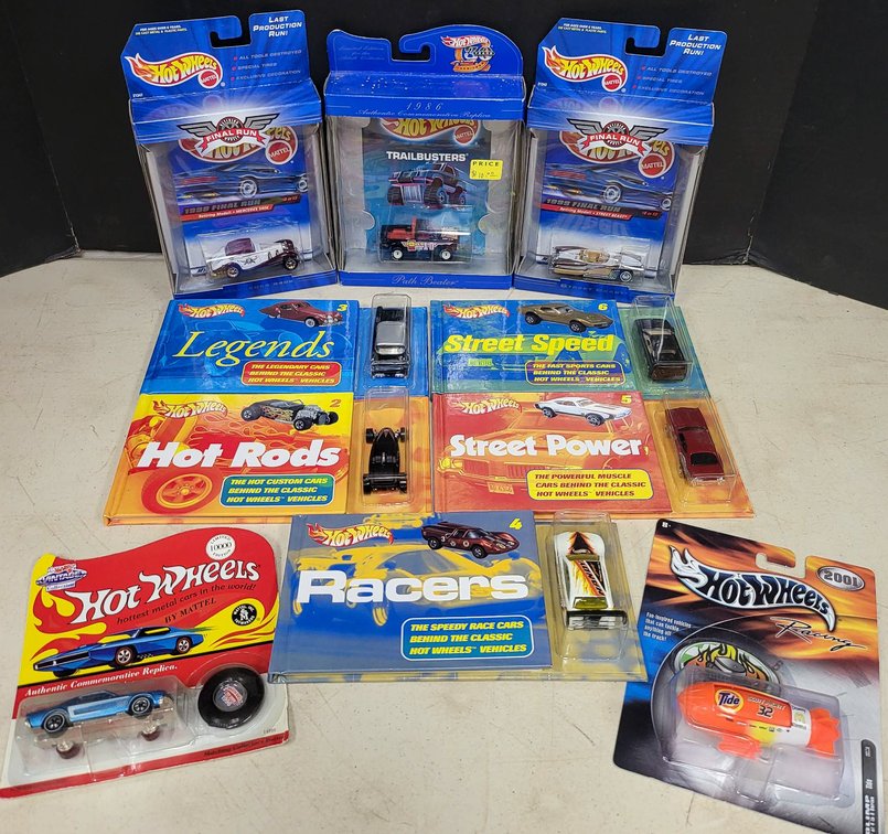Hot Wheels Cars and Books in Original Packaging