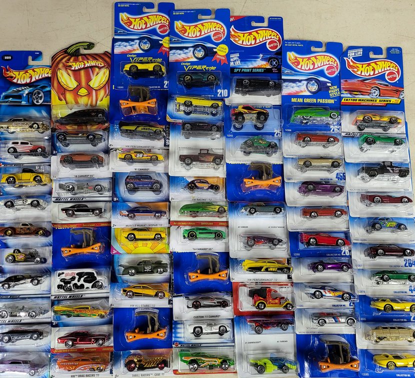 72 Assorted Hot Wheels Die-Cast Cars in Original Packaging