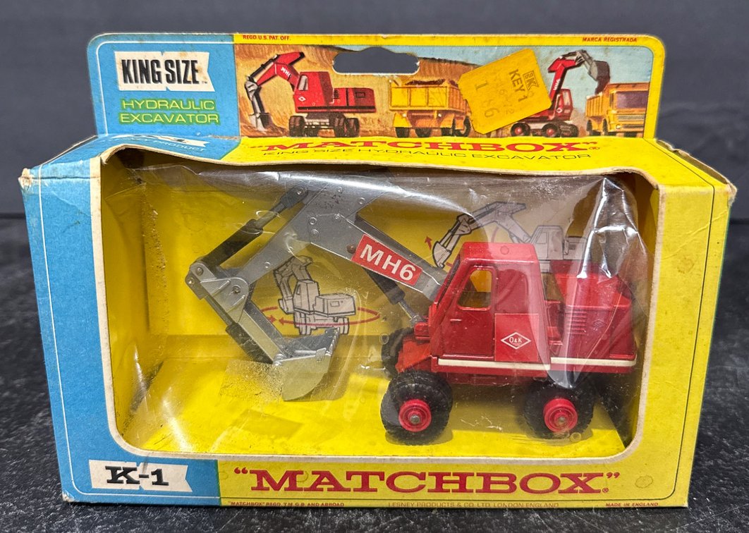 NIB Vintage Matchbox King Size K-1 Hydraulic Excavator