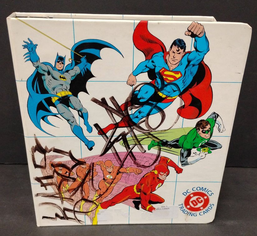 DC Comics Binder with Assorted Basketball Cards Collection