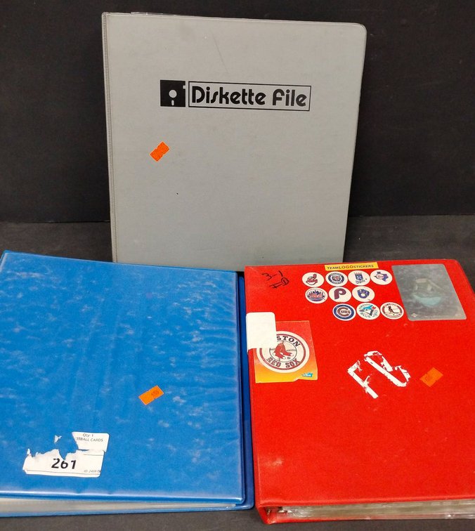 Football Trading Cards in Three Binders