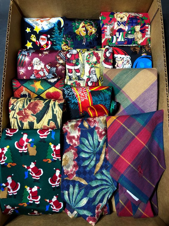 Men’s Christmas-Themed Ties, Including Designer Labels
