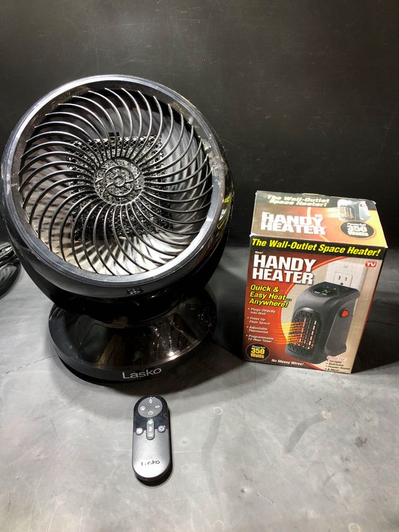 Lasko Oscillating Fan and Heater with Remote and Handy Heater Wall Outlet Space Heater