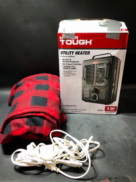 Hyper Tough Utility Heater With Electric Blanket and Control Cord