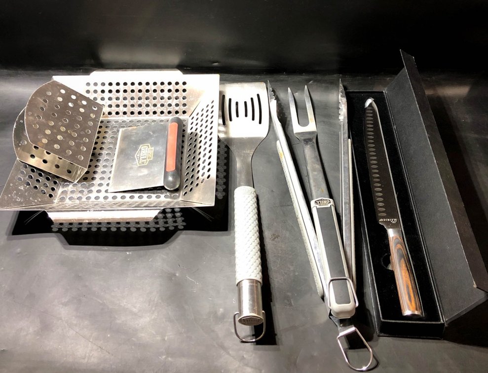 Professional Grilling Tools and Knife with Storage Case