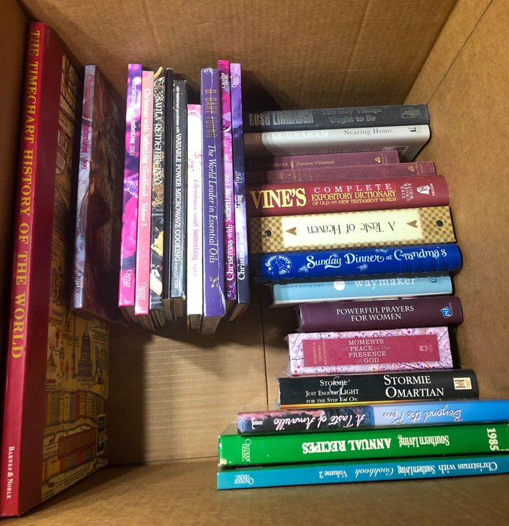 Books on Christianity, Cooking, and History