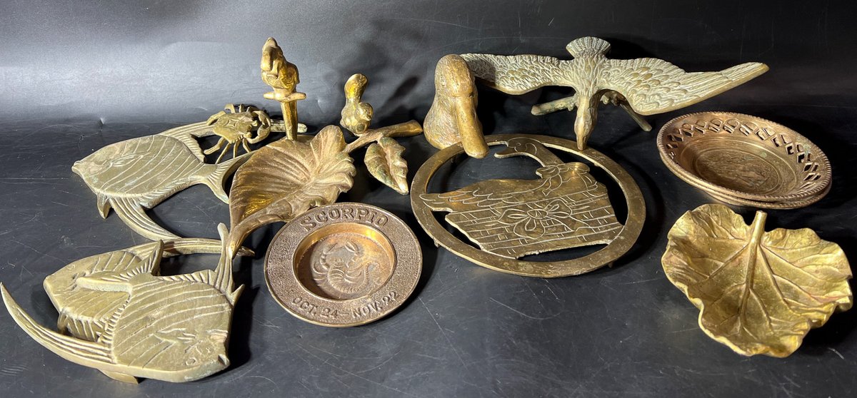 Vintage Brass Decorative Items, Made in Canada