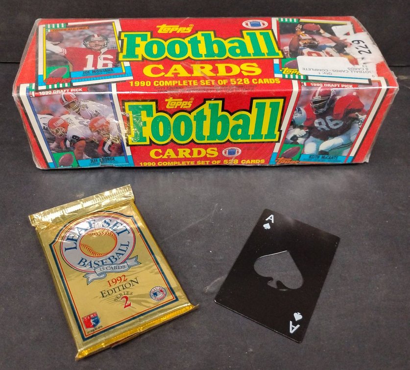 Topps 1990 Football Cards Set with Leaf 1992 Baseball Pack