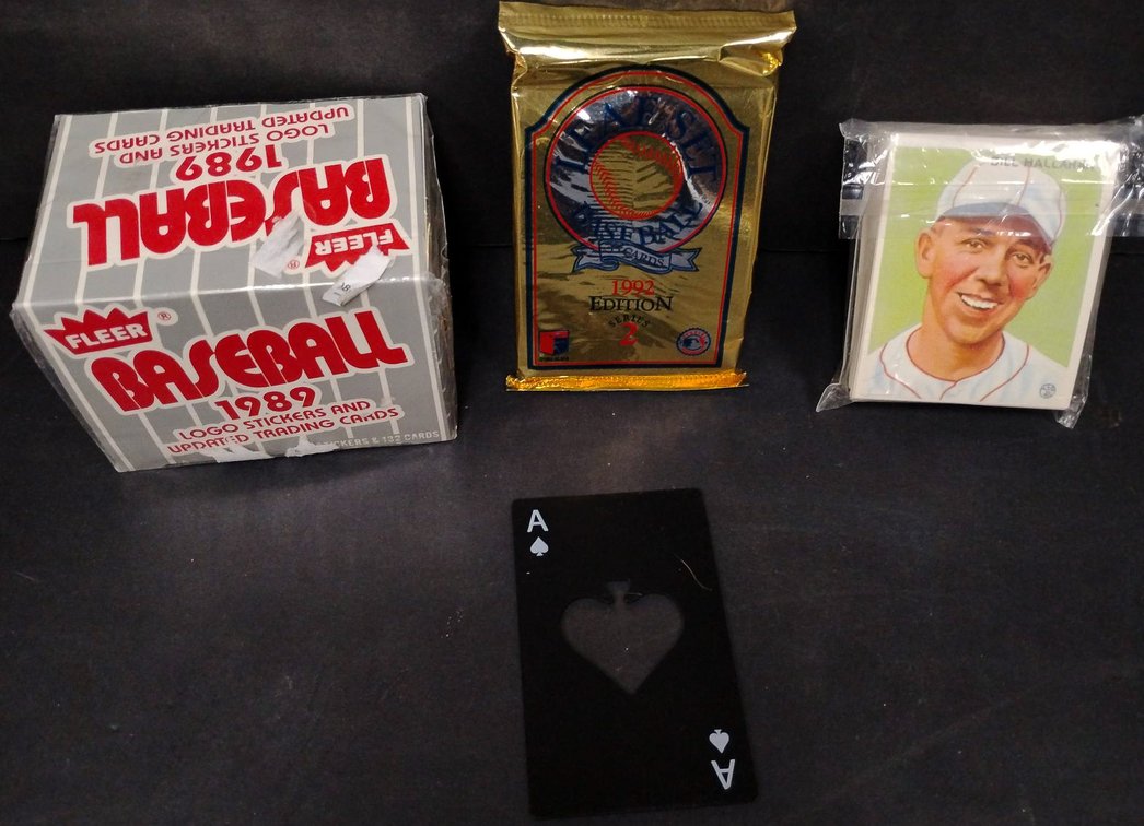 Baseball Collectible Cards and Memorabilia Including Fleer, Leaf, and Others