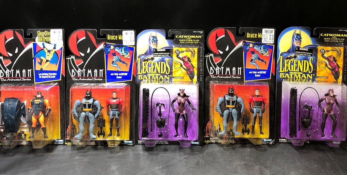 5 Sealed Batman Action Figures from Batman: The Animated Series and Legends of Batman