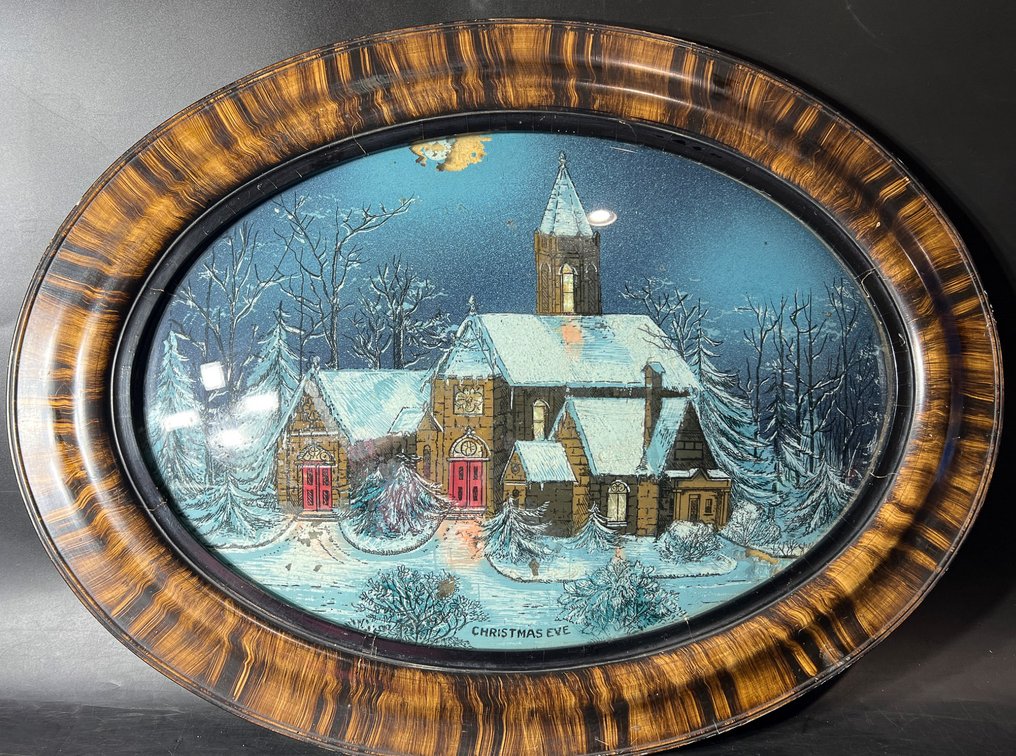 Oval Framed Christmastime IV Artwork