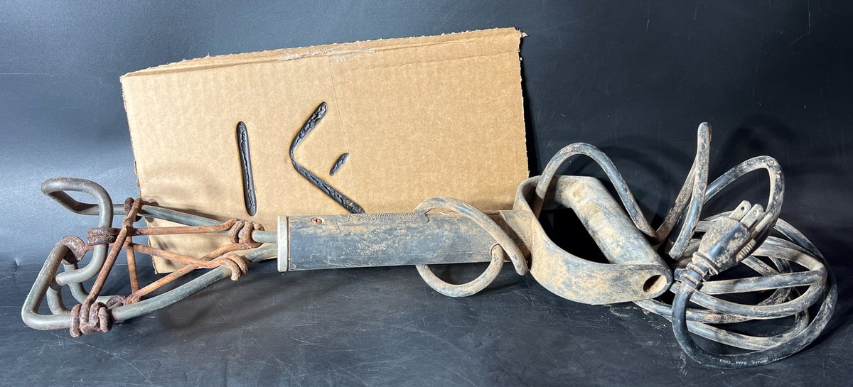 E-V Branding Irons with Custom Mark and Cardboard Sample