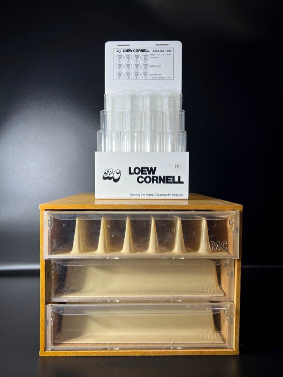 Loew Cornell Paint Organizer and DMC Floss Storage Box