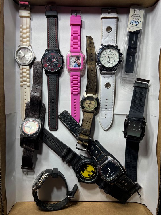 Watches Including Brands Like Fossil, Relic, and Timex