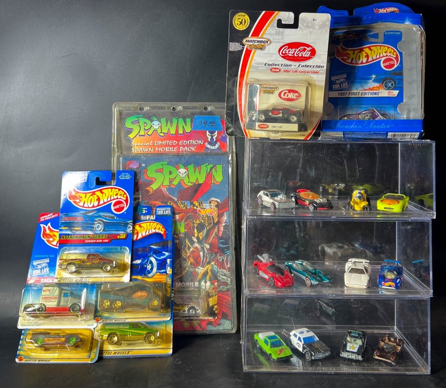 Hot Wheels, Matchbox, and Spawn Items in Original Packaging
