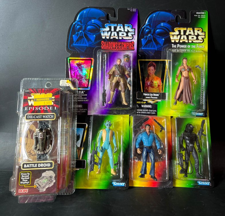 Star Wars Action Figures and Episode 1 Battle Droid Die-Cast Watch