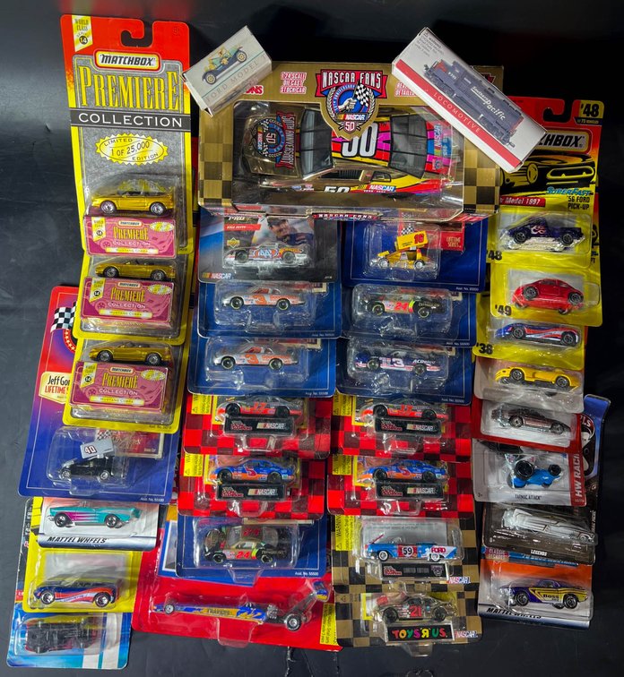 Die-Cast Cars and Vehicles, Including NASCAR, Matchbox, and Hot Wheels