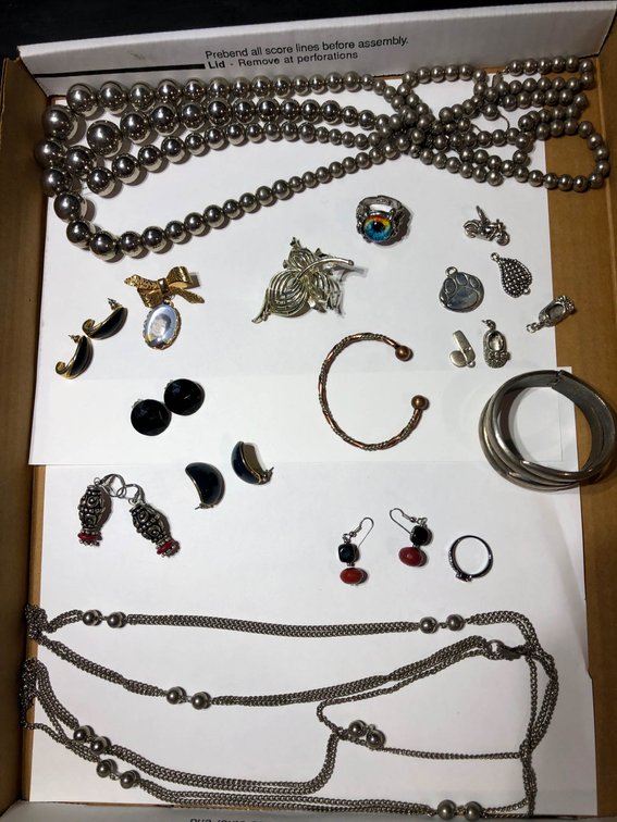 Jewelry Including Necklaces, Earrings, and Charms