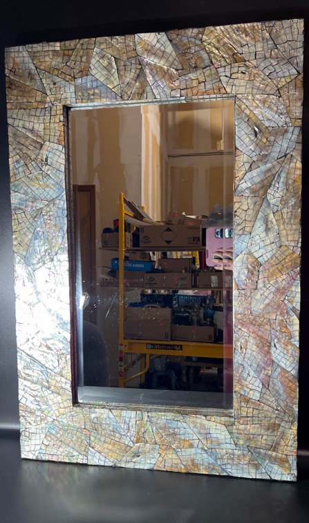 Pier 1 Imports Mirror With Mother-of-Pearl Mosaic Frame
