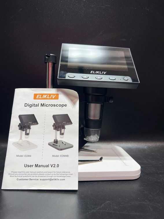 Elikliv EDM4 Digital Microscope With Display and Accessories