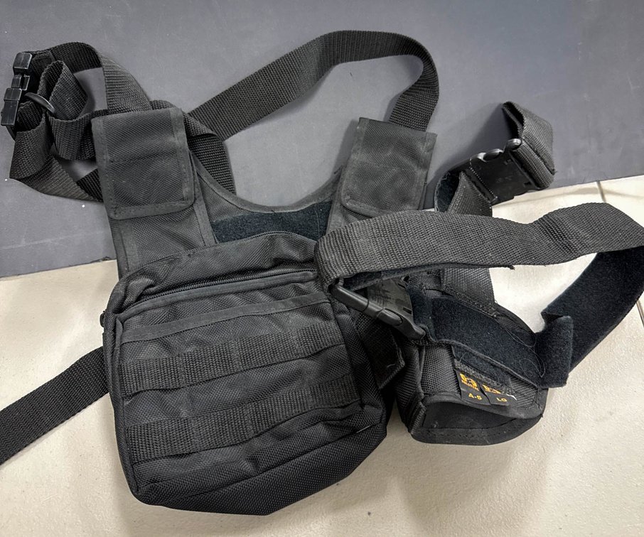 Tactical Shoulder Bag and G2G A-5 Long Holster, Black