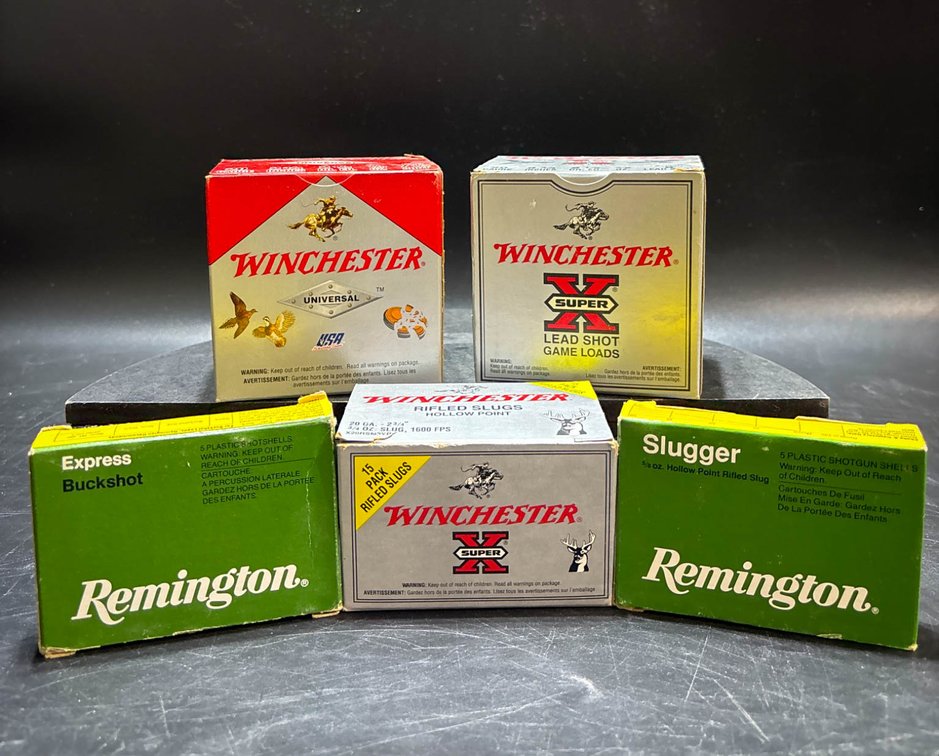 Winchester and Remington 20 Gauge Ammunition Boxes