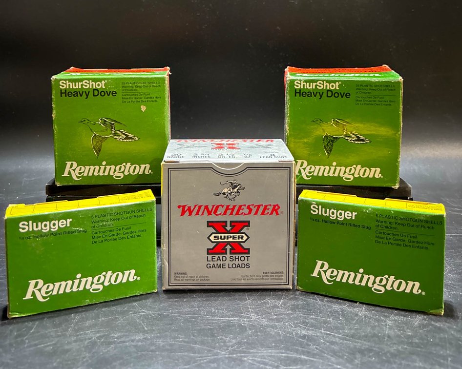 5 Boxes of 20 Gauge Shotgun Shells by Remington and Winchester