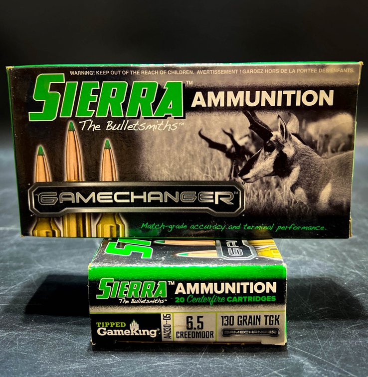 Sierra 6.5 Creedmoor 130 Grain Tipped GameKing Ammunition – 40 Rounds