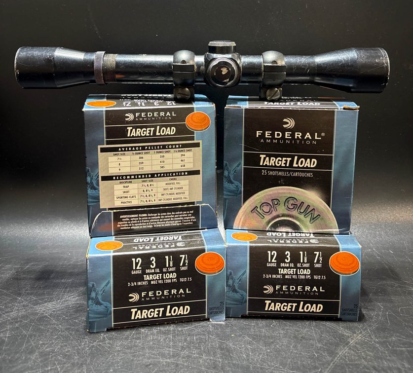 Springfield 4×32 Rifle Scope with Federal Target Load Ammunition