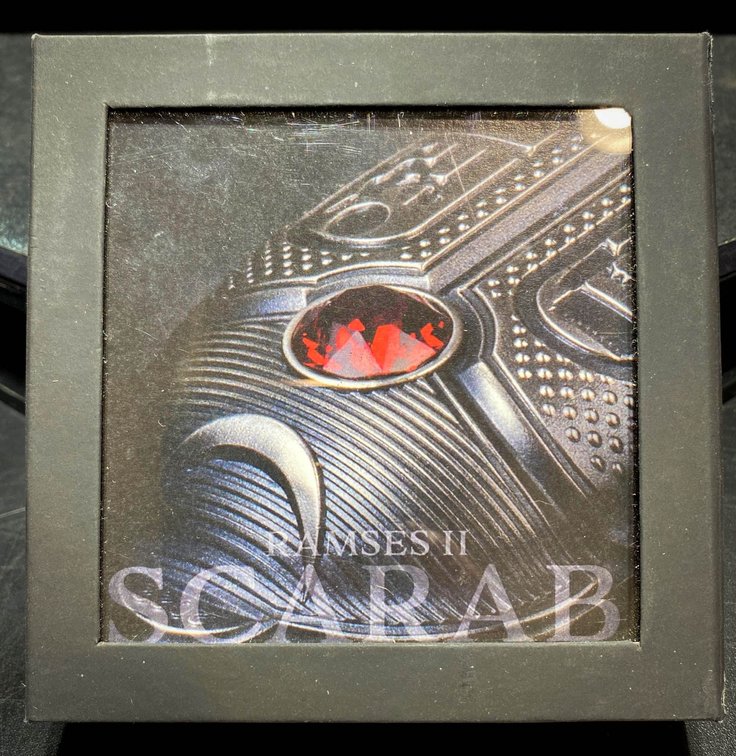 Ramses II Scarab Ultra High Relief Coin, 1 oz Silver, Limited Edition (2022)