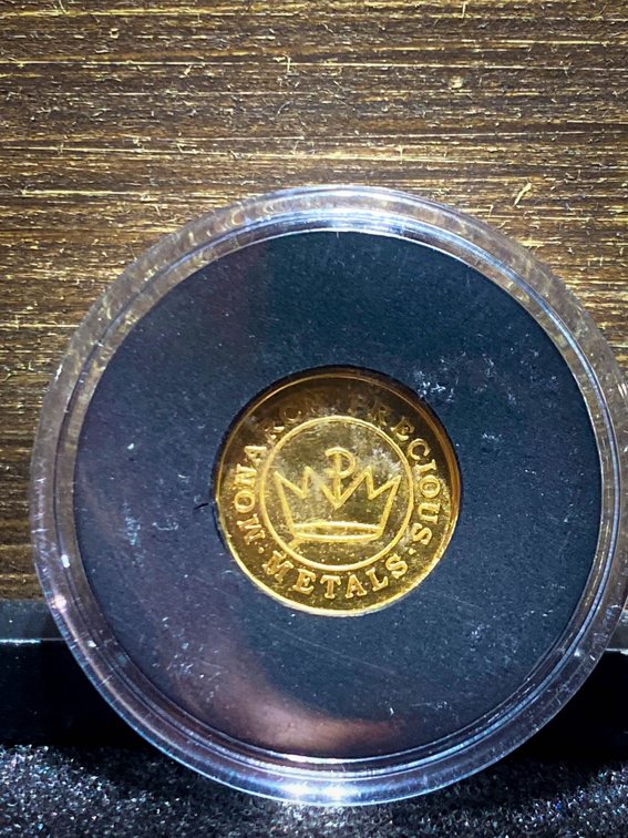 1 Gram 0.9999 Fine Gold Coin in Protective Holder