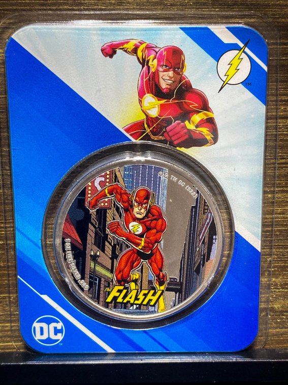 2023 Samoan $5 DC Comics Flash Silver Coin in Packaging