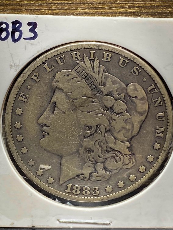 1883 Morgan Silver Dollar Coin in Circulated Condition