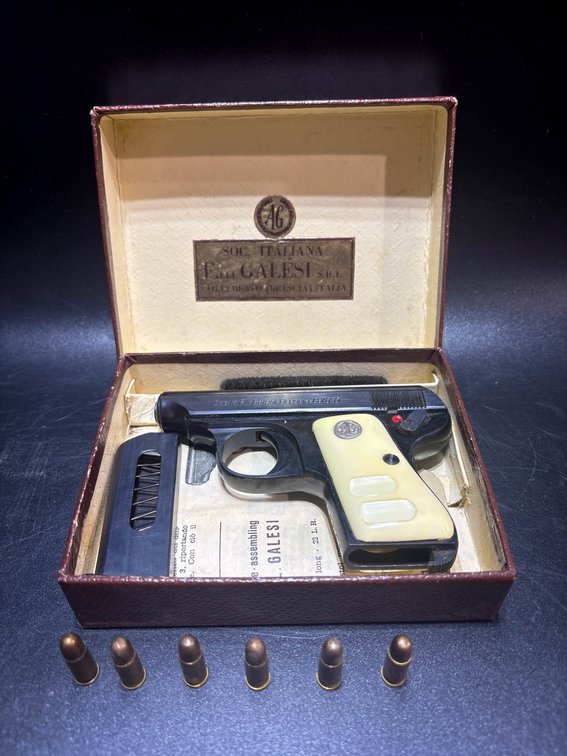 F.LLI Galesi Model 9 Pocket Pistol with Box and Accessories