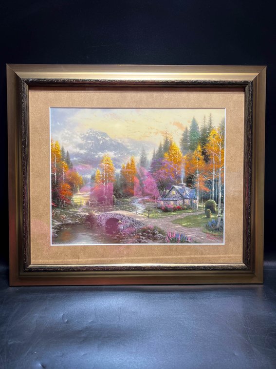 Thomas Kinkade Framed Artwork With Certificate of Authenticity